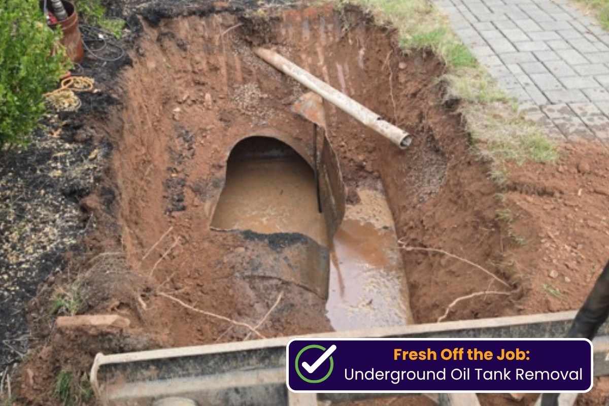 Fresh Off the Job: 550-Gallon Underground Oil Tank Removed in Bridgewater, NJ